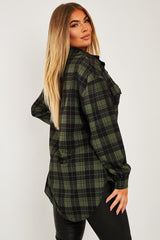 Khaki Checked Pocket Front Shirt - Haily-Shirts