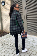 Khaki Checked Pocket Front Shirt - Haily-Shirts