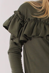Khaki Frill Layer Tracksuit - Tawney-Tracksuits