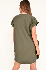 Khaki Gold Vogue Slogan Oversized T-shirt - Breah-Tops