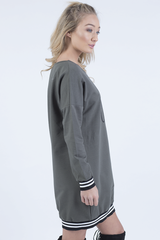 Khaki Lies Slogan Jumper Dress - Ellie-Jumper