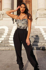 Khaki Marble Satin Corset Top - Nasra-Tops