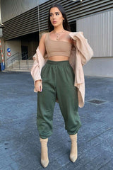 Khaki Oversized Joggers - Erica-Joggers