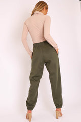 Khaki Oversized Joggers - Erica-Joggers