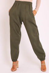 Khaki Oversized Joggers - Erica-Joggers