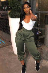 Khaki Oversized Joggers - Erica-Joggers
