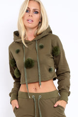 Khaki Pom pom Loungewear Set - Sacha-Co-ords