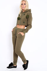 Khaki Pom pom Loungewear Set - Sacha-Co-ords