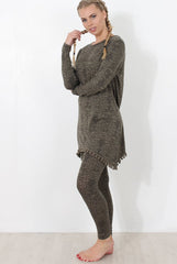 Khaki Print Loungewear Set - Haylee-Loungewear