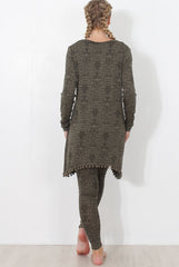 Khaki Print Loungewear Set - Haylee-Loungewear