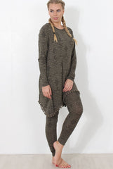 Khaki Print Loungewear Set - Haylee-Loungewear