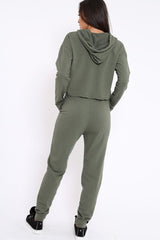 Khaki Ripped Loungewear Set - Natalia-Loungewear