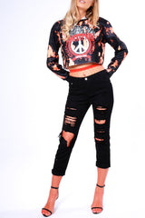 Khaki Tie Dye Cropped Champion Graphic Hoodie - Lauren-Hoodies