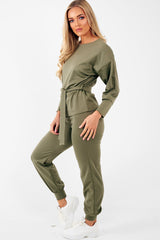 Khaki Tie at Waist Tracksuit - Sammie-Loungewear
