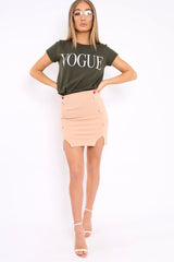 Khaki Vogue Slogan Top - Birda-Tops