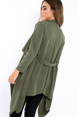 Khaki Waterfall Frill Jacket - Bexley-Jackets