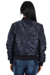Kylie Blue Zip Front Bomber Jacket-Jackets