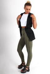 Lacie Black Sleeveless Jacket-Jackets