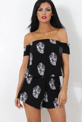 Lara Black Off The Shoulder Two Piece-Co-ords