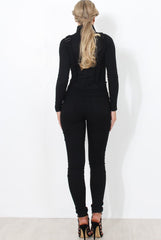 Lavine Black Dungarees-Dresses