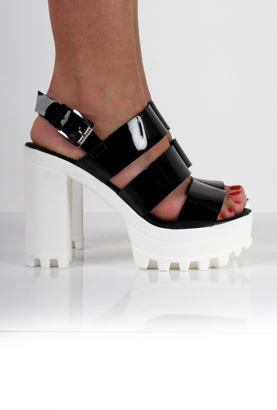 Layla Black Strappy Heel-Heels