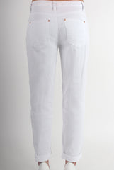 Layla White Loose Fit Ripped Jeans-Jeans