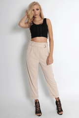 Leanne Dusty Pink Cigarette Trousers-Trousers