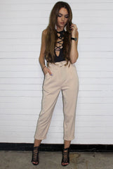 Leanne Dusty Pink Cigarette Trousers-Trousers