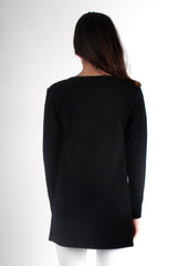 Leia Black Long Sleeve Zip Jacket-Jackets