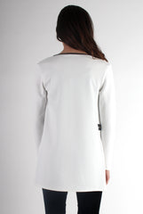 Leia White Zip Jacket-Jackets