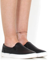 Lema Black And White Snakeskin Platform Trainers-Trainers