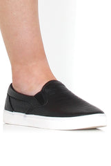 Lema Black And White Snakeskin Platform Trainers-Trainers