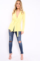 Lemon Belted Blazer - Kenna-Jackets