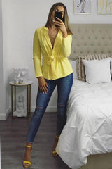 Lemon Belted Blazer - Kenna-Jackets