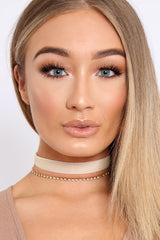 Lemon and Gold Diamante Choker Set - Etty-Chokers