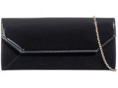 Leonie Patent/Suede Clutch Bag-Bags