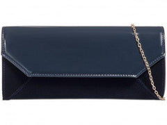 Leonie Patent/Suede Clutch Bag-Bags