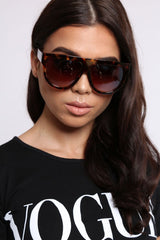 Leopard Fade Square Oversized Sunglasses- Macy-Sunglasses
