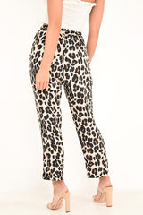 Leopard High Waist Culotte Trousers - Blakeleigh-Trousers