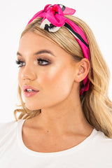 Leopard Pink Colour Block Scarf - Priscella-Scarf