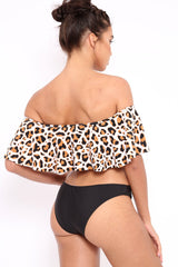 Leopard Print Bardot Bikini - Amaris-Bikinis