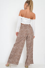 Leopard Print High Waisted Flares - Sybilla-Trousers