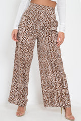 Leopard Print High Waisted Flares - Sybilla-Trousers