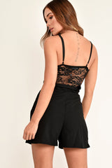 Leopard Print Lace Panelled Bodysuit - Lenya-Bodysuits