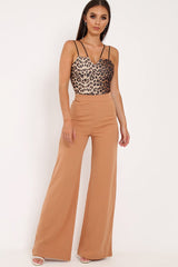 Leopard Print Multi Strap Bodysuit -Analeese-Bodysuits