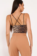 Leopard Print Multi Strap Bodysuit -Analeese-Bodysuits