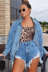 Leopard Print Multi Strap Bodysuit -Analeese-Bodysuits