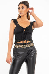 Leopard Print PU Double Circle Buckle Belt - Tansy-Belts