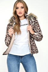 Leopard Print Puffer Coat - Soph-Coats