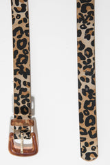Leopard Print Tortoise Shell Detail Belt - Arabell-Belts
